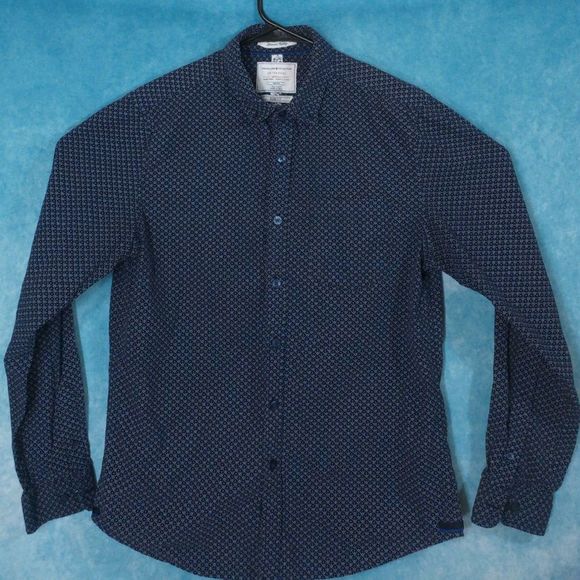 On The Road Other - On The Road Travelers Collection Slim Fit Shirt, Blue, Men's, Size Medium